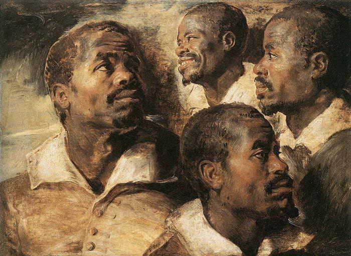 Peter Paul Rubens Four Studies of the Head of a Negro